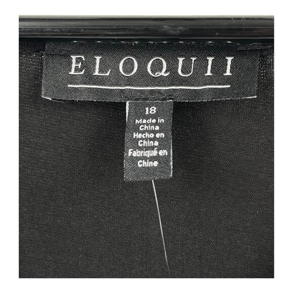 Eloquii Dress Knot Front Pleated skirt black size 18 - Picture 3 of 4